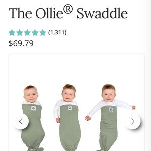 Ollie swaddle in mint green